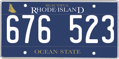 RI license plate 676523
