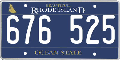 RI license plate 676525
