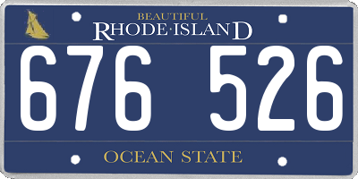 RI license plate 676526