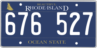 RI license plate 676527