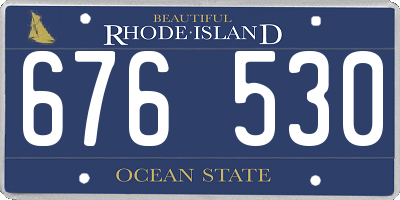 RI license plate 676530