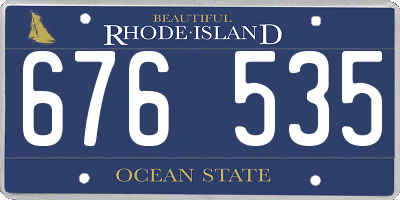 RI license plate 676535