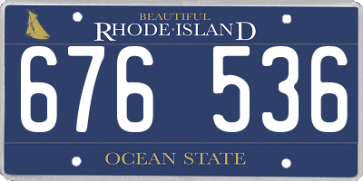 RI license plate 676536
