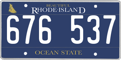 RI license plate 676537