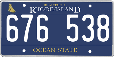 RI license plate 676538
