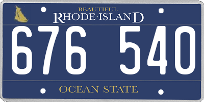RI license plate 676540