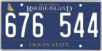 RI license plate 676544