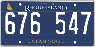 RI license plate 676547