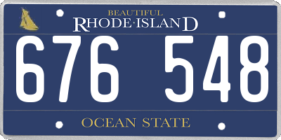 RI license plate 676548