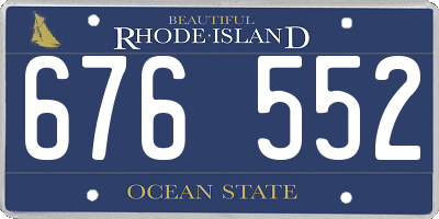 RI license plate 676552