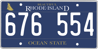 RI license plate 676554