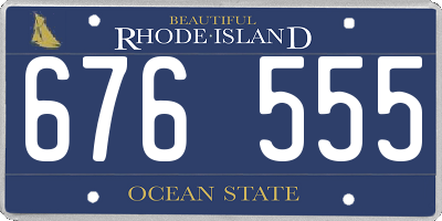 RI license plate 676555
