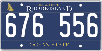 RI license plate 676556