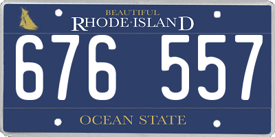 RI license plate 676557