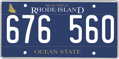 RI license plate 676560