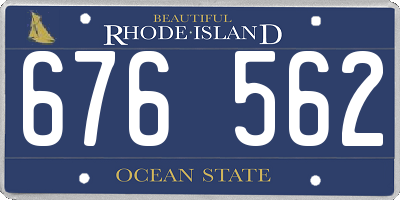 RI license plate 676562
