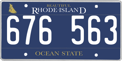 RI license plate 676563