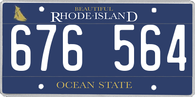 RI license plate 676564