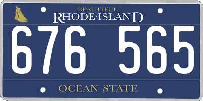 RI license plate 676565
