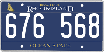 RI license plate 676568