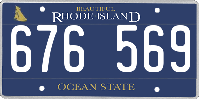 RI license plate 676569