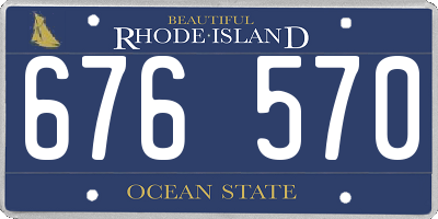 RI license plate 676570