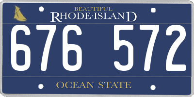 RI license plate 676572