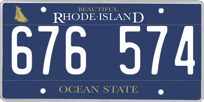 RI license plate 676574