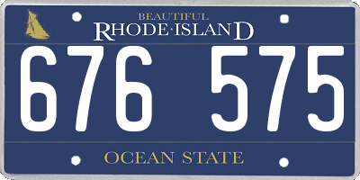 RI license plate 676575