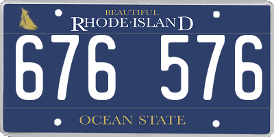 RI license plate 676576