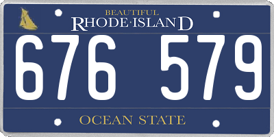 RI license plate 676579