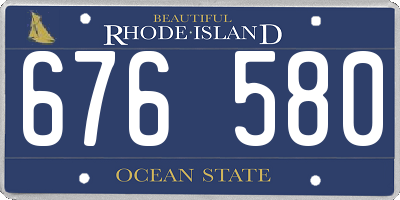 RI license plate 676580