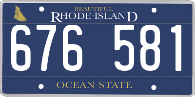 RI license plate 676581