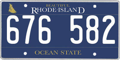 RI license plate 676582