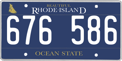 RI license plate 676586