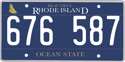 RI license plate 676587