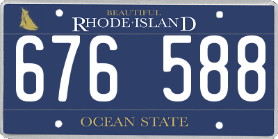 RI license plate 676588