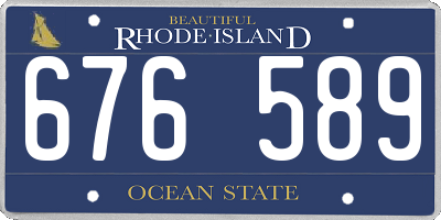 RI license plate 676589