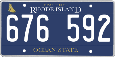 RI license plate 676592