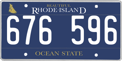 RI license plate 676596