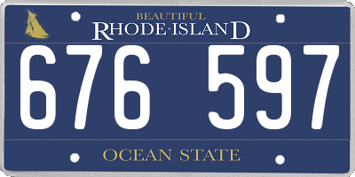 RI license plate 676597