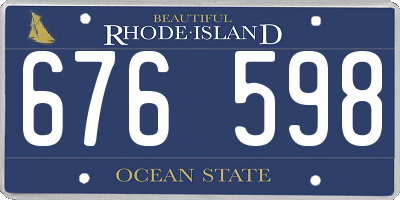 RI license plate 676598