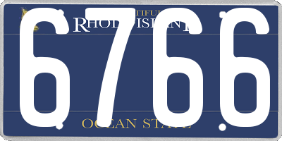 RI license plate 6766