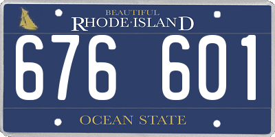 RI license plate 676601