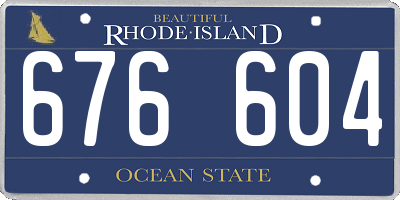 RI license plate 676604