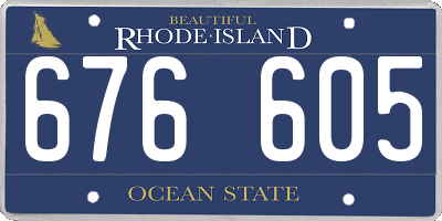RI license plate 676605