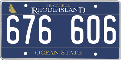 RI license plate 676606