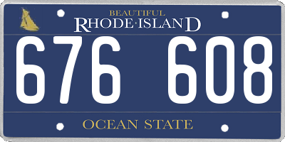 RI license plate 676608