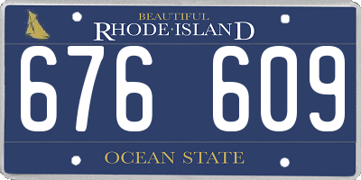 RI license plate 676609
