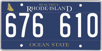 RI license plate 676610